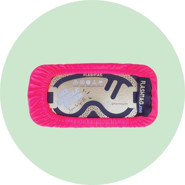 Adult winter snow ski sparkly waterproof goggle cover flashtag.me fluoro tango back