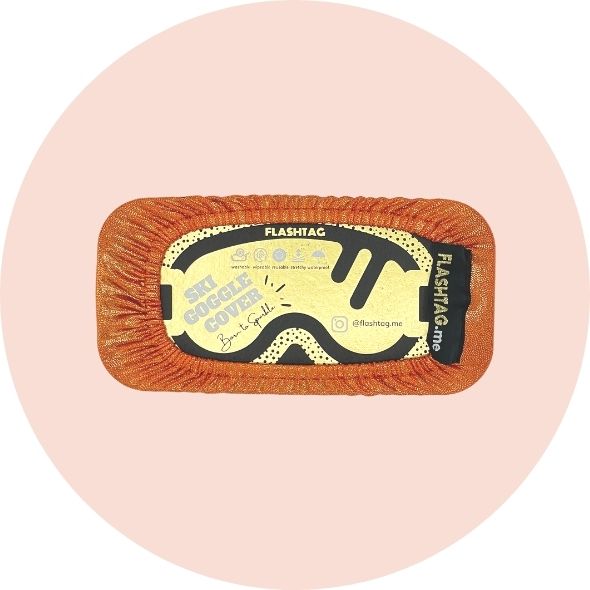 snow goggle covers SKI GOGGLE COVER ~ Sparkly Orange Copper ~ Winter 2026 ☆ FLASHTAG – FLASHTAG.me
