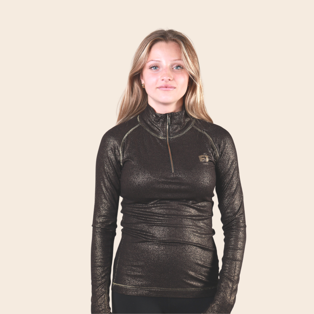 ZIPPED THERMAL SKI TOP ~ Midnight Black