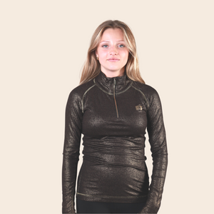 ZIPPED THERMAL SKI TOP ~ Midnight Black