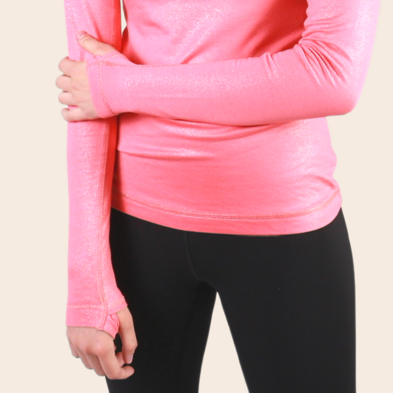 ZIPPED THERMAL SKI TOP ~ Georgia Peach