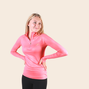 ZIPPED THERMAL SKI TOP ~ Georgia Peach
