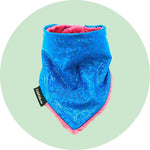 Adult super soft sparkly warm winter electric blue pink ski neck warmer flashtag.me front