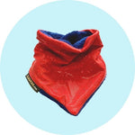 Neck Warmer Kids winter ski red and navy front