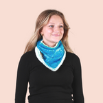 Adult super soft sparkly warm winter tiffany blue mint white ski neck warmer flashtag.me front person